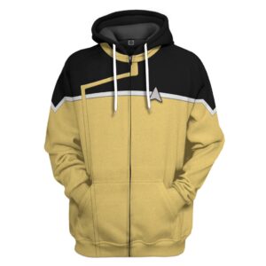 Star Trek Lower Decks Yellow 3D Hoodie Shirt