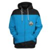 Star Trek The Next Generation 1987 1994 Blue 3D Hoodie Shirt