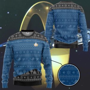 Star Trek The Next Generation 1987 Blue 3D Shirt Hoodie