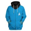 Star Trek The Original Series 1966 1969 Blue 3D Hoodie Shirt