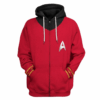 Star Trek The Original Series 1966 1969 Red 3D Hoodie Shirt