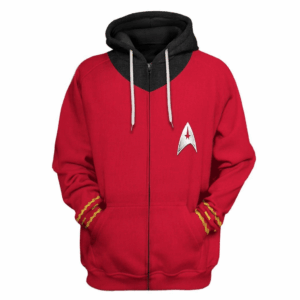 Star Trek The Original Series 1966 1969 Red 3D Hoodie Shirt