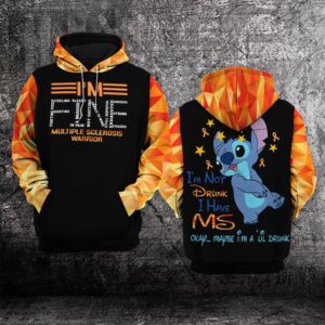 Stitch IM Fine Multiple Sclerosis Awareness 3D Hoodie %E2%80%93 Limited Edition