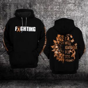 Sunflower Fighting I Will Remember For You Multiple Sclerosis Awareness 3D Hoodie %E2%80%93 Limited Edition