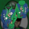 Super Mario Happy Luigi 3D Hoodie T Shirt Apparel