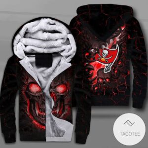 Tampa Bay Buccaneers Lava Skull Zipper Fleece Hoodie