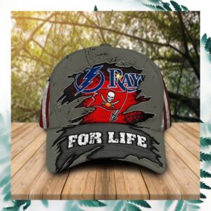 Tampa Bay Rays Tampa Bay Buccaneers Tampa Bay Lightning For Life Cap