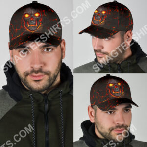 The Skull Fire All Over Printed Classic Cap