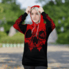 Triple Horn Of Odin Skull Red Black 3D Shirt Hoodie