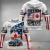 Trucker Freedom Convoy 2022 Canada American Flag 3D Hoodie