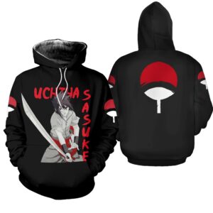 Uchiha Sasuke Family Symbol Anime 3D Hoodie Shirt