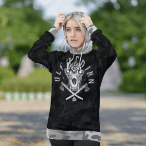 Ulfhedinn Untill Valhalla Black Camo 3D Shirt Hoodie
