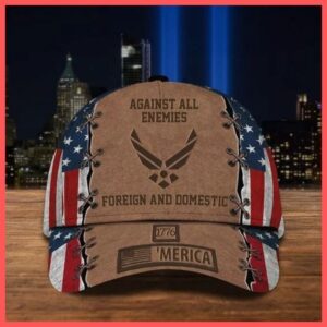 Us Air Force Against All Enemies Foreign And Domestic 1776 Cap Hat