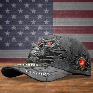Us Marine Corps Military Veteran Personalized Skull Cap