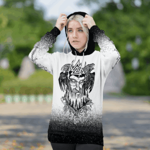 Valknut Odin Raven Hammer 3D Shirt Hoodie
