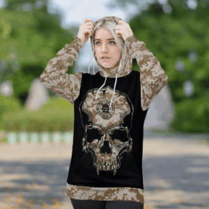 Valknut Skull Yellow Camo 3D Shirt Hoodie
