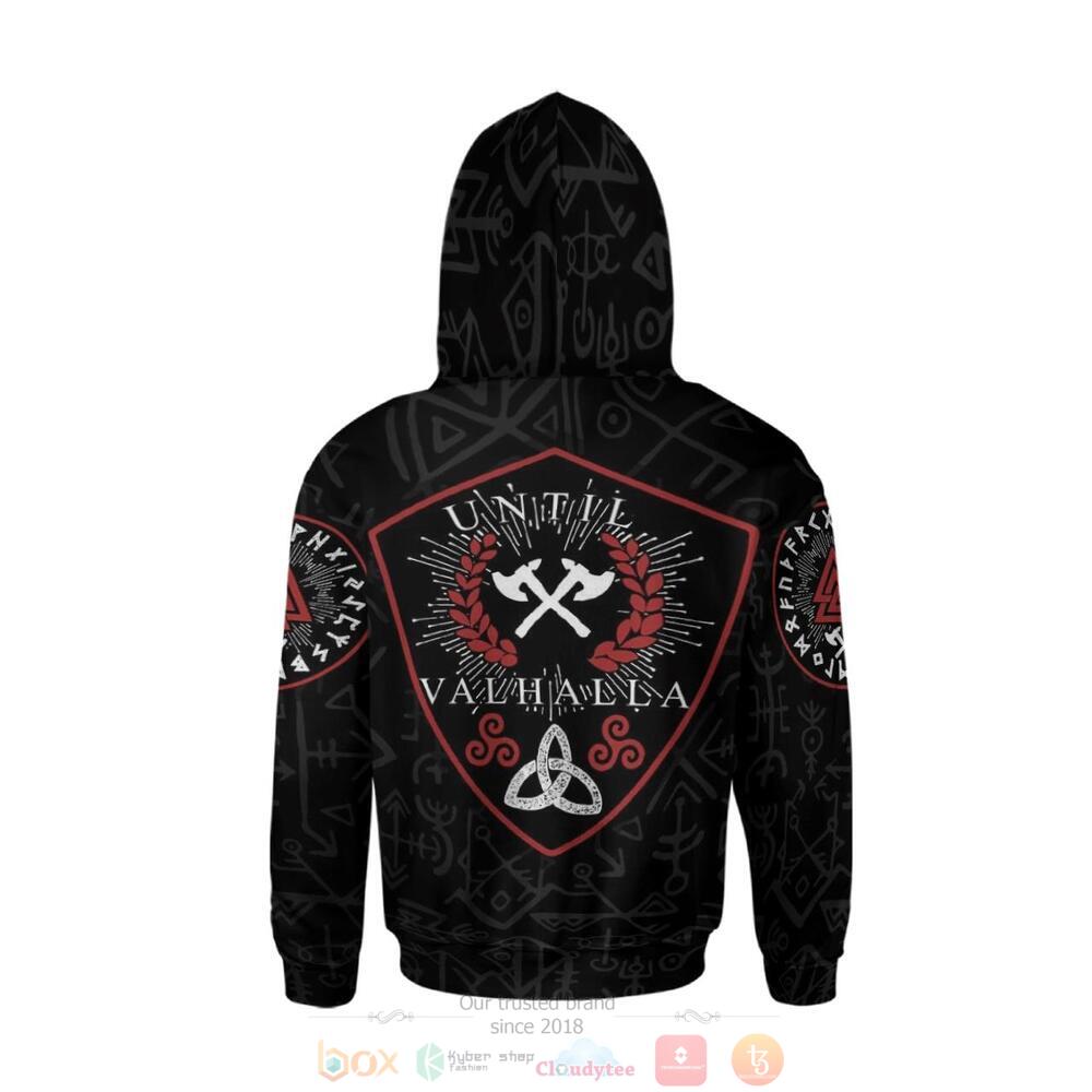 Valknut Until Valhalla Black 3D Hoodie Valknut Until Valhalla Black 3D Hoodie