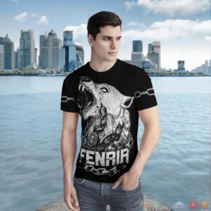 Viking Fenrir Is Tied With Chains 3D Shirt Hoodie