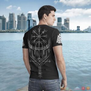 Viking Fenrir Vegvisir Black 3D Shirt Hoodie