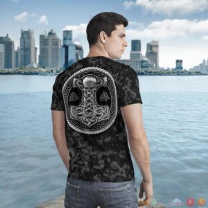 Viking Fenrir Wolf And Hammer 3D Shirt Hoodie