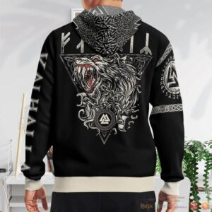 Viking Fenrir Wolf And Raven 3D Shirt Hoodie