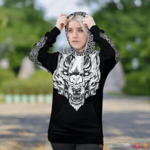 Viking Fenrir Wolf Axe Sword 3D Shirt Hoodie