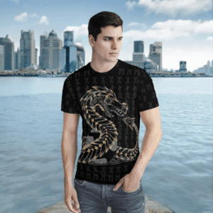 Viking Jormungandr Odin Yellow Black 3D Shirt Hoodie