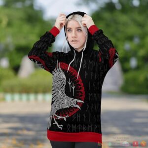 Viking Raven Rune 3D Shirt Hoodie