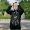 Viking Symbol Fenrir Wolf Black 3D Shirt Hoodie