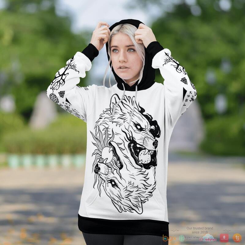 Viking The Sons Of Fenrir Hati And Skoll 3D Shirt Hoodie Viking The Sons Of Fenrir Hati And Skoll 3D Shirt Hoodie