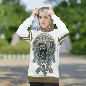 Viking Wolf Graphic 3D Shirt Hoodie