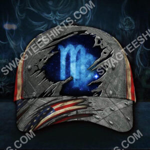 Virgo Zodiac America Flag All Over Printed Classic Cap