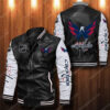 Washington Capitals All Over Print Leather Bomber Jacket