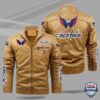 Washington Capitals Fleece Leather Jacket