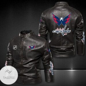Washington Capitals Moto Leather Jacket