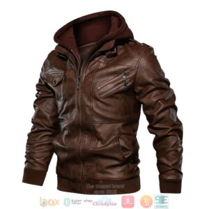 Washington Capitals Nhl Hockey Brown Motorcycle Men Art Leather Jacket