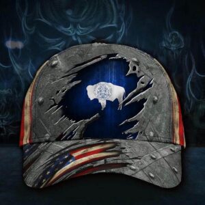 Wyoming State Flag Patriotic Cap