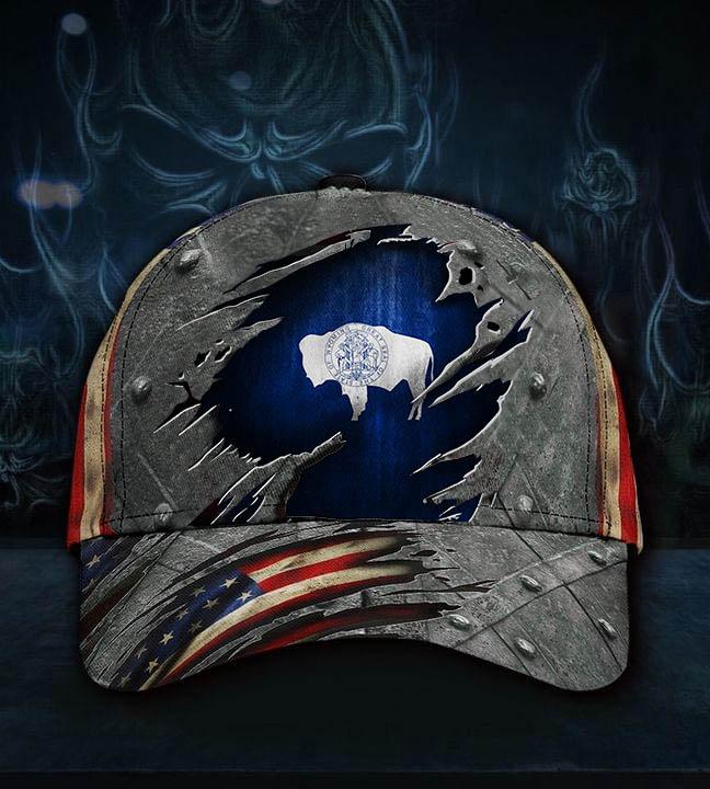 Wyoming State Flag Patriotic Cap Wyoming State Flag Patriotic Cap